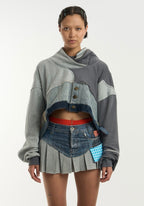 Patched Jersey Hoodie