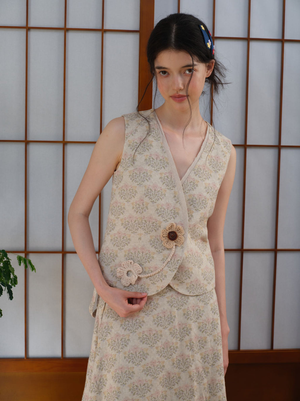 Flower Pattern Vest