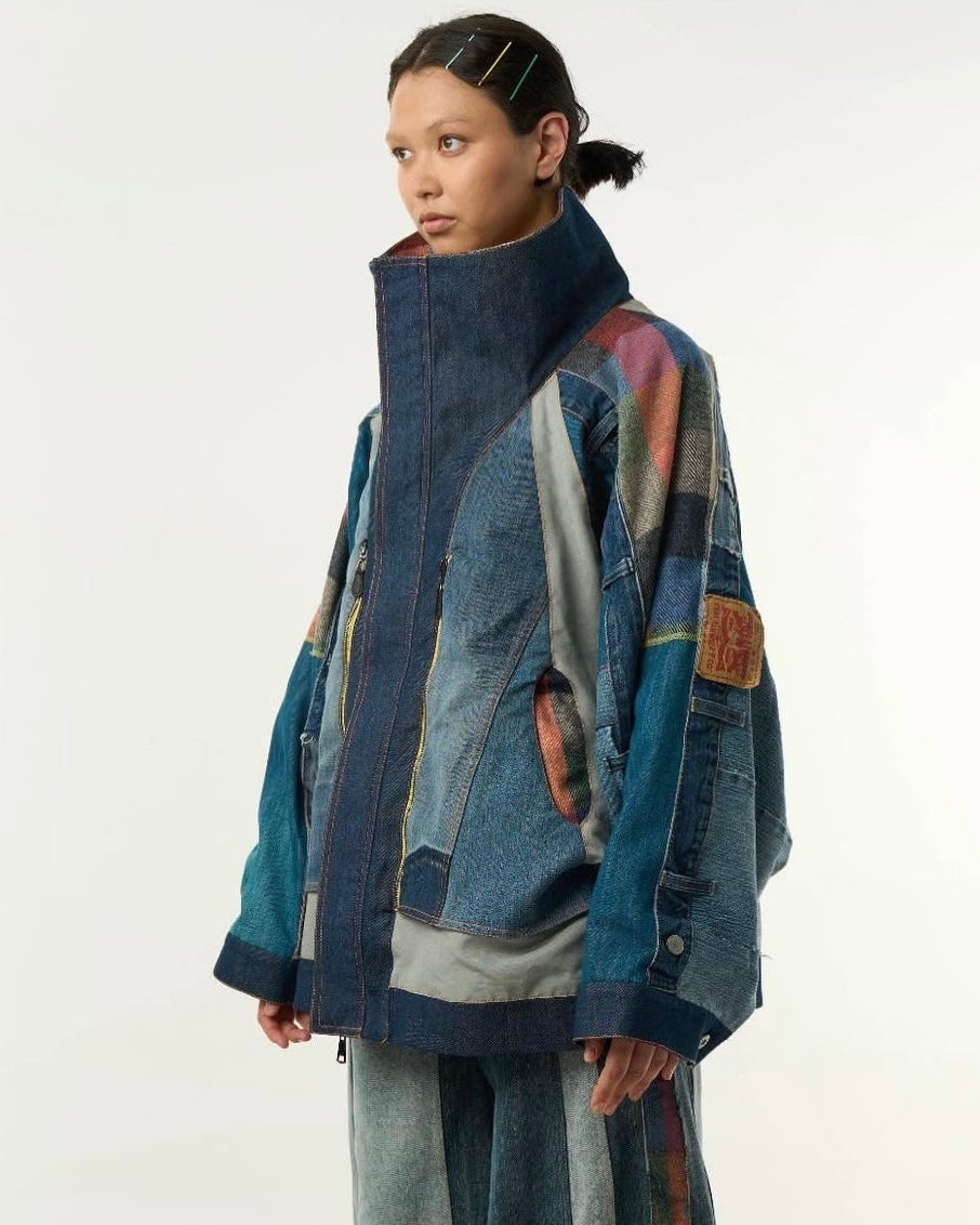 Patched Denim Jacket