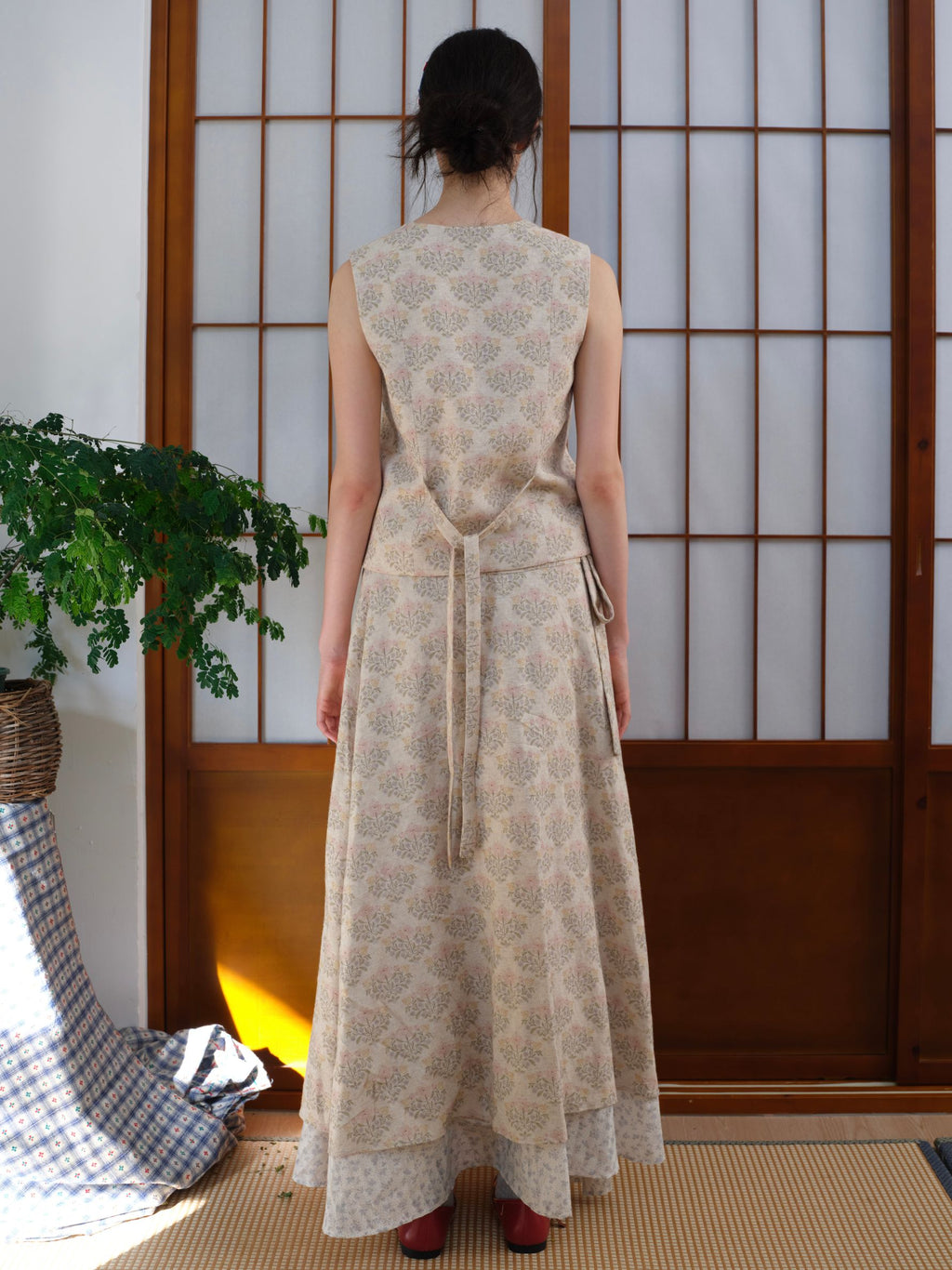 Double-layered Flower Pattern Skirt