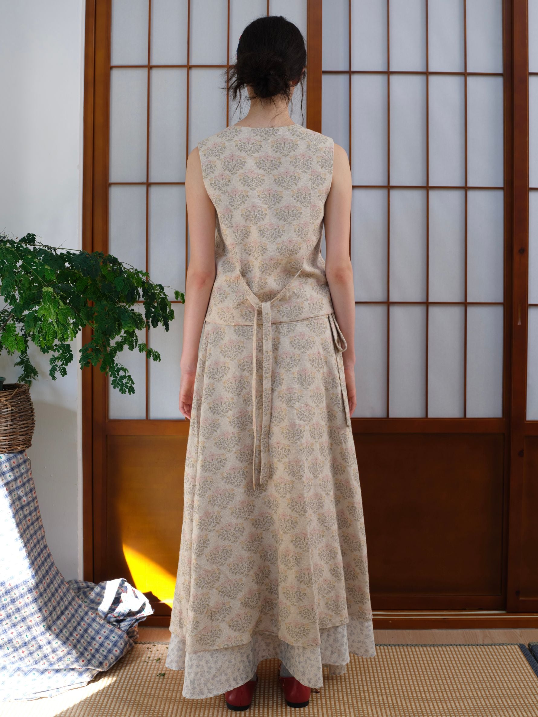 Double-layered Flower Pattern Skirt