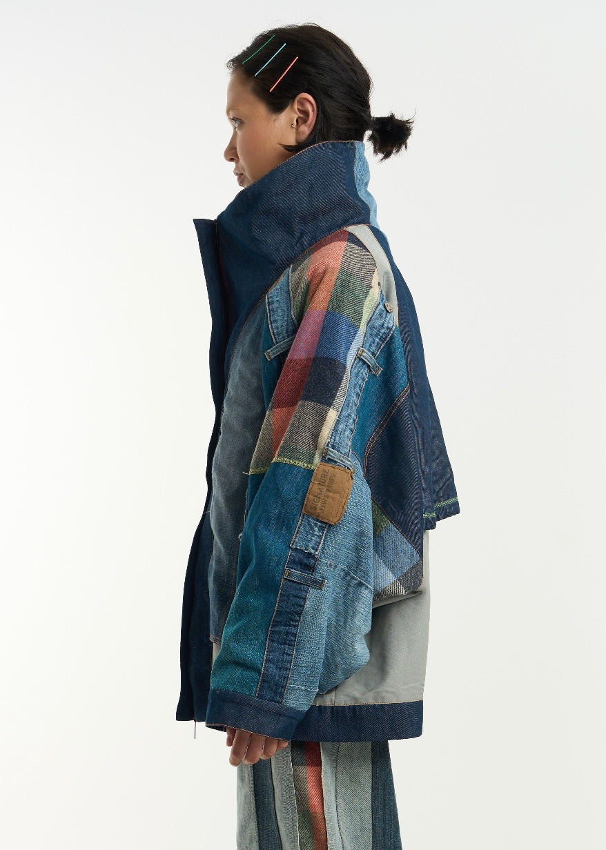 Patched Denim Jacket