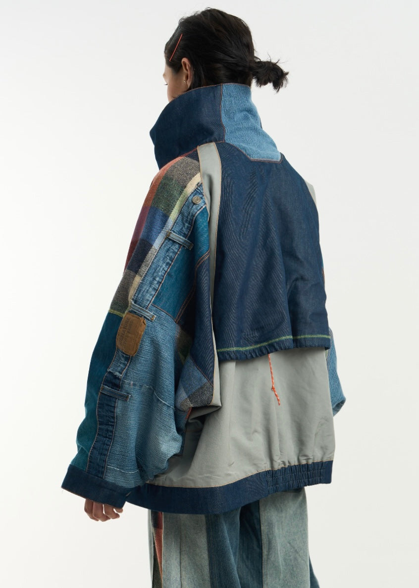 Patched Denim Jacket