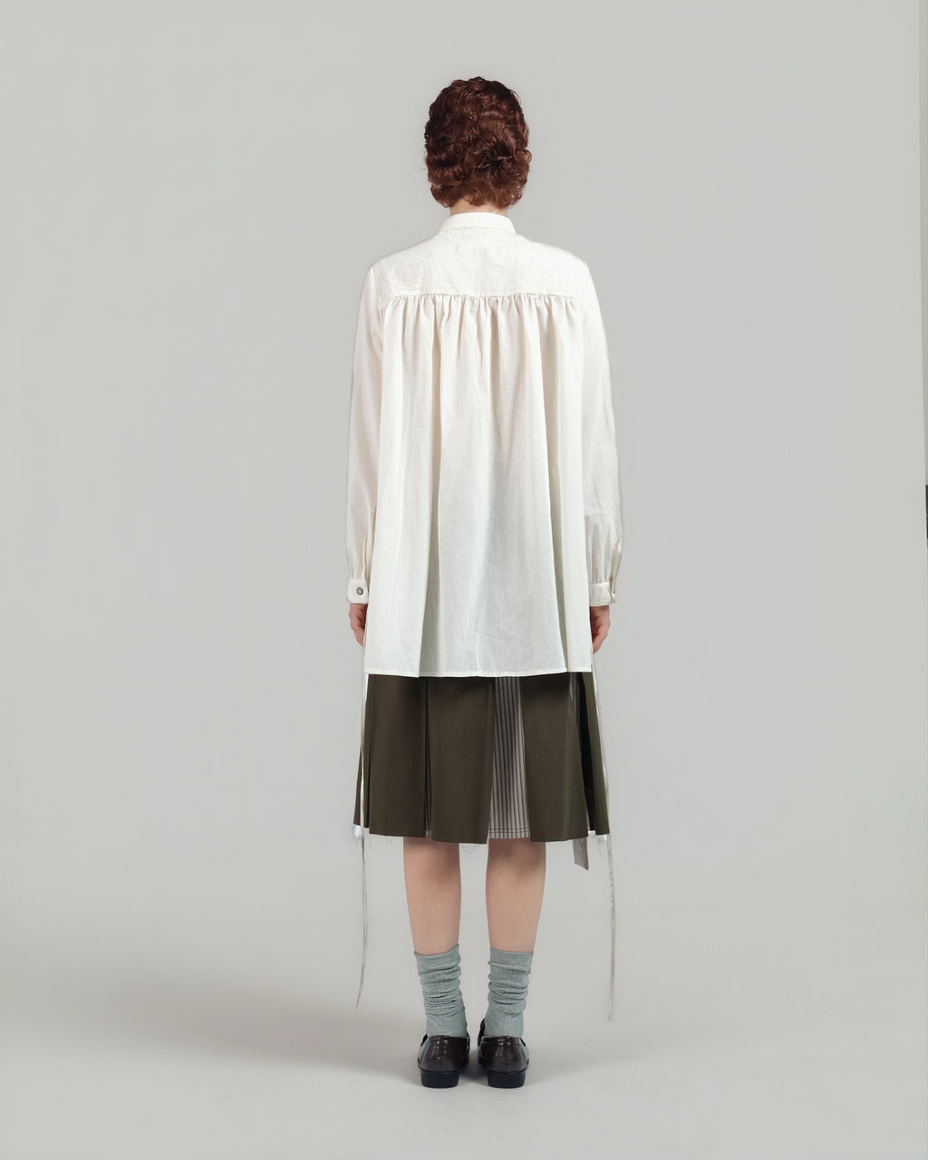 Cord Embroidered Shirt Dress