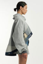 Patched Jersey Hoodie
