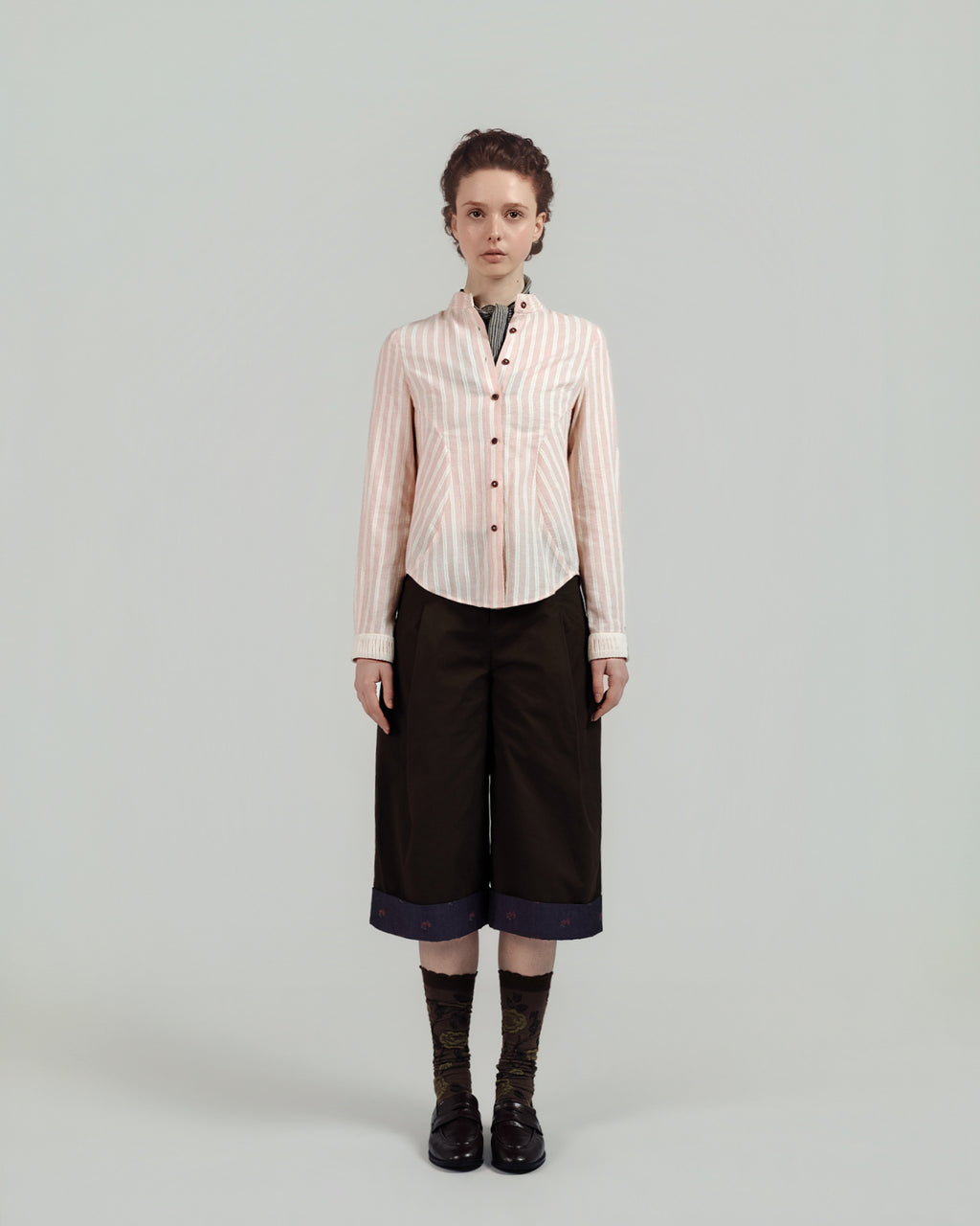 Striped Cropped Trousers